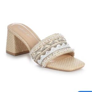 Madden Girl Penelope Woven Heeled Sandals - Tan